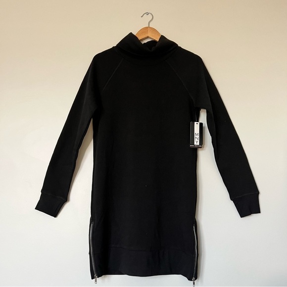 Funnel-Neck Sweatshirt Dress - Picture 3 of 8